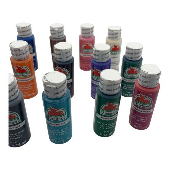 Apple Barrel Matte Acrylic Paint Plaid 18 Pc Set 2 fl oz Assorted Colors - Picture 7 of 13